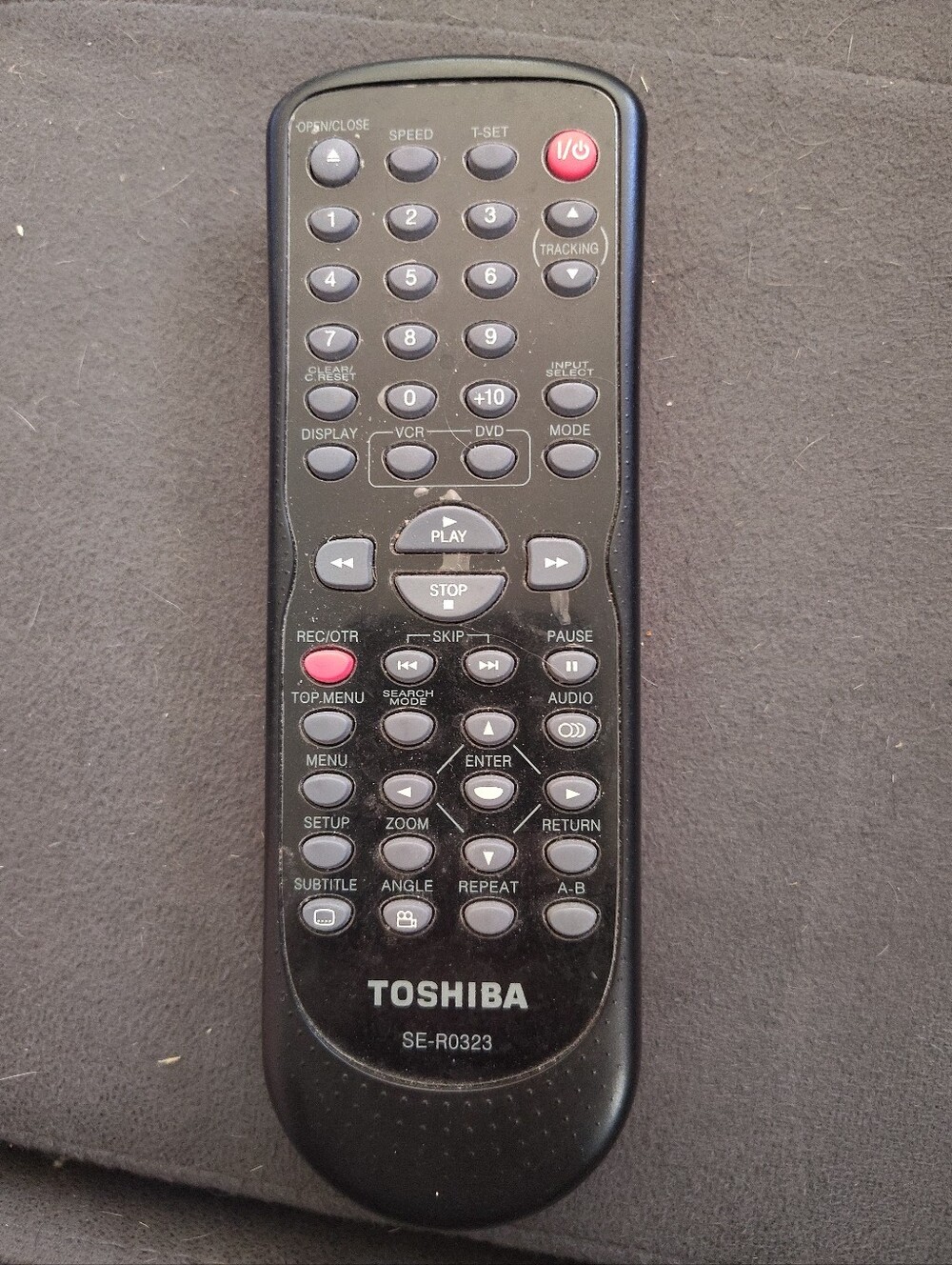 TOSHIBA SE-R0323 DVD / VCR Combo Remote Control OEM Tested